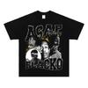 ASAP Rocky HIPHOP Hip Hop Short Sleeve Rap Loose T-Shirt American Rap Print Cotton Crew Neck T Shirts Casual Loose Tops Unisex