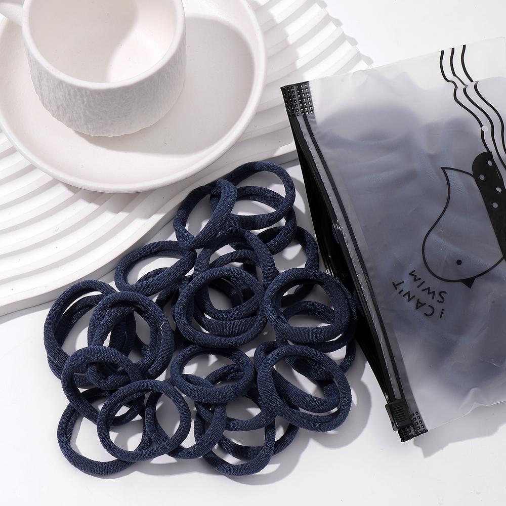 20/50Pcs Women Girls Basic Hair Band 4.5cm Simple Solid Colors Elastic Headband Hair Ropes Ties Hair Accessories Ponytail Holder