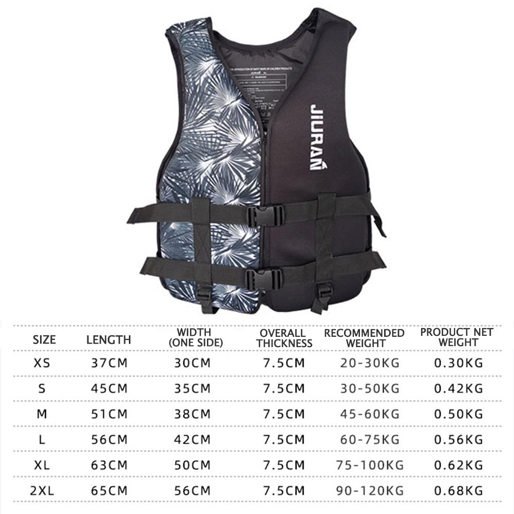 Adjustable Buoyancy Survival Suit Neoprene Warm Boating Life Vest Wear-resistant Soft Safe Multipurpose for Swimming Sea Fishing
