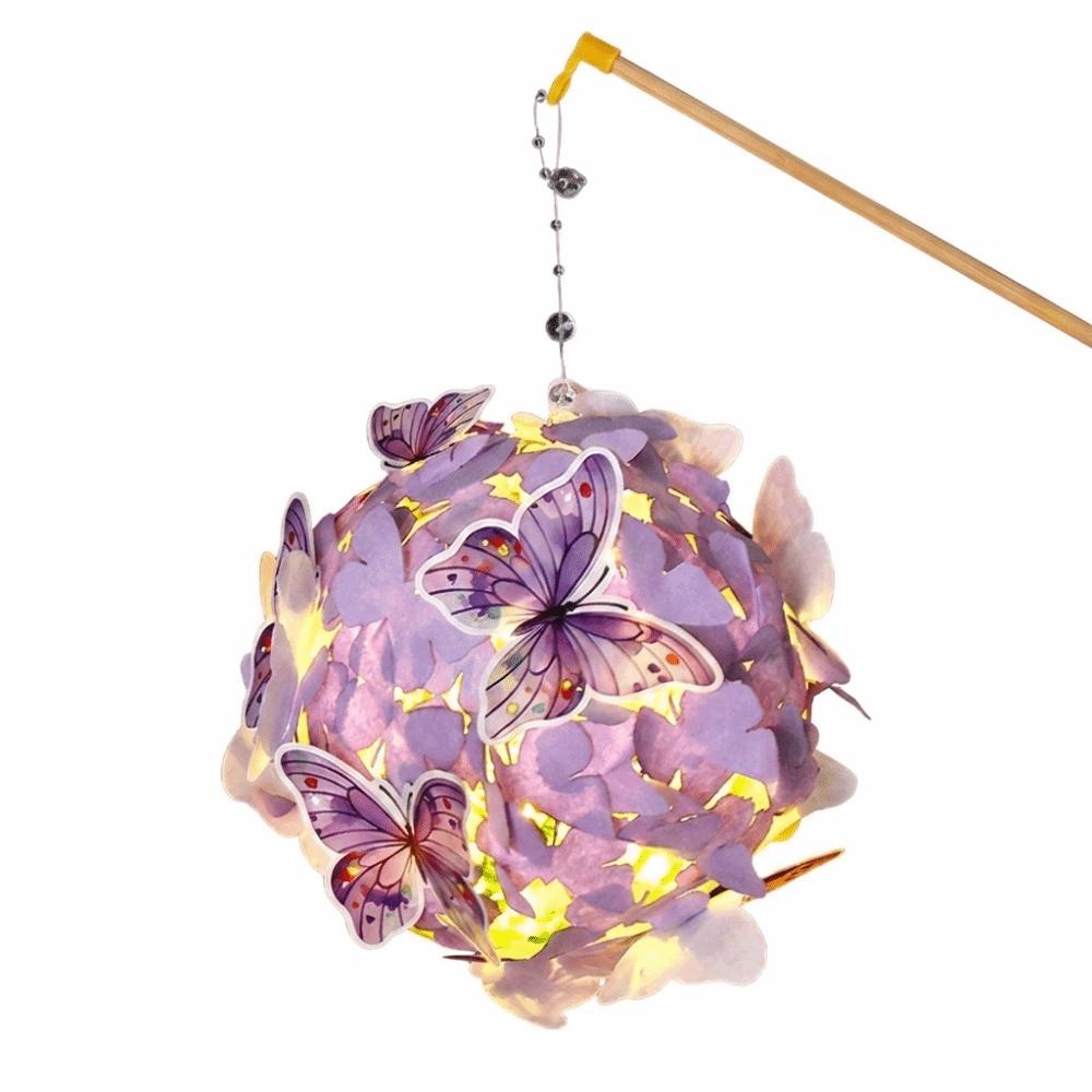 Spherical Shape DIY Craft Kit Warm Glow Luminous Portable Lamp Kids Handmade Craft фиолетовый