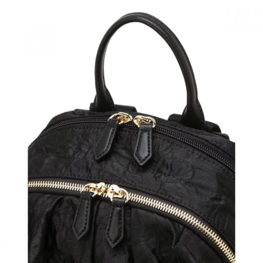 Daks Black Flower Pattern Fabric Backpack Dcba6f503bk