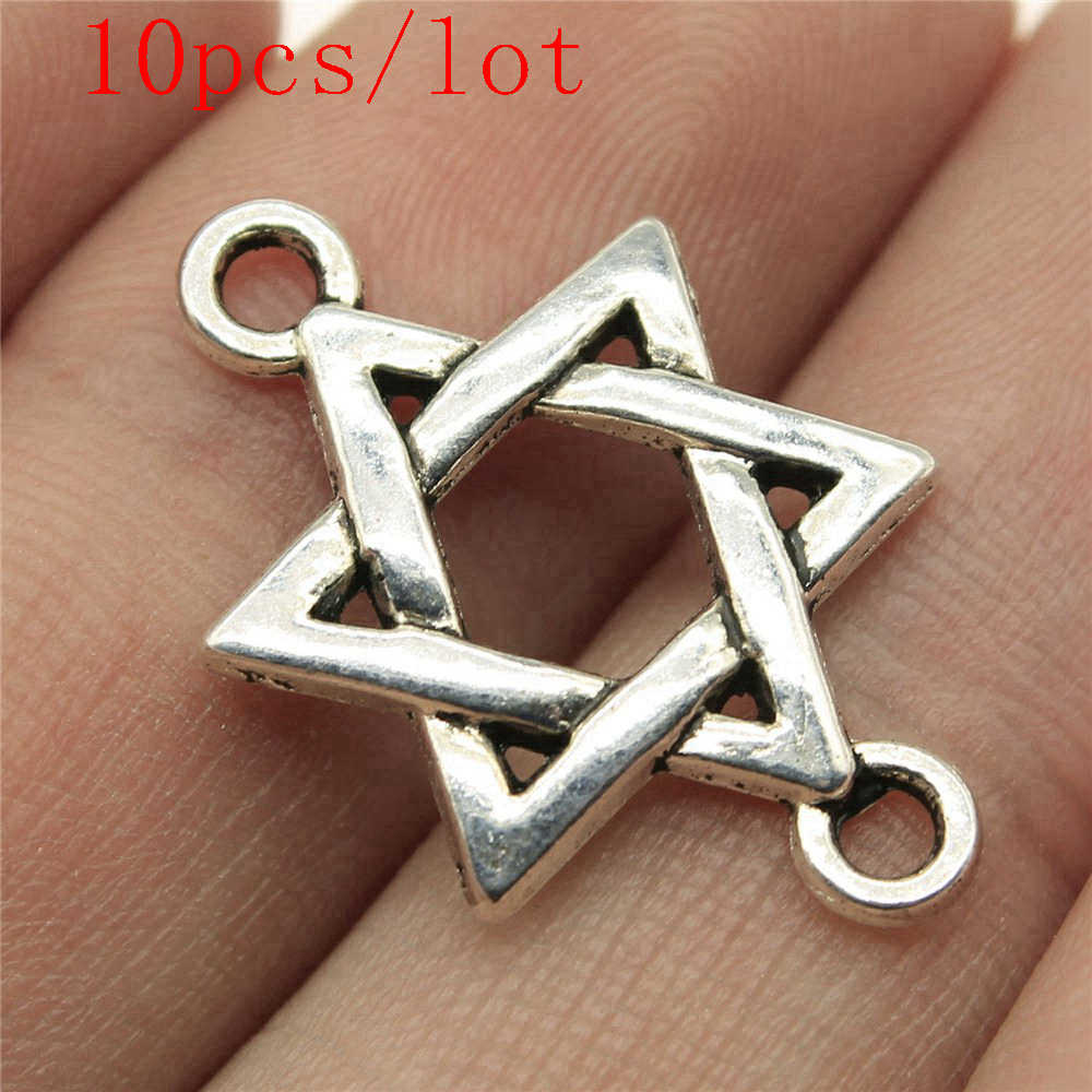 Little Hexagram Charms For Jewelry Making Pendant Diy Crafts Accessories
