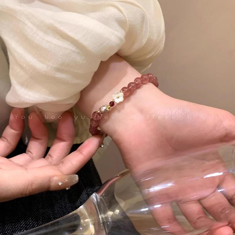 "Elegant Women's Pearl, Obsidian, and Crystal Bracelet - Chinese Ancient Style"