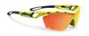 Rudy Project TRALYX SLIM Sports Sunglasses for Road and Yellow Fluorescent Frame with Orange Bikes, Cycling, Marathons, Jogging, Triathlons, Tennis,