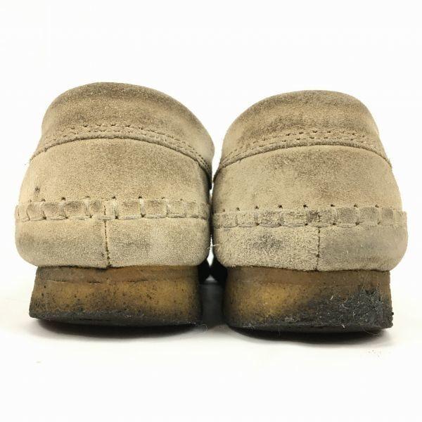 Clarks Kreppsohle Wildleder Low-Cut Stiefel Beige Braun Größe 7G 25.5 Herren(GEBRAUCHT)