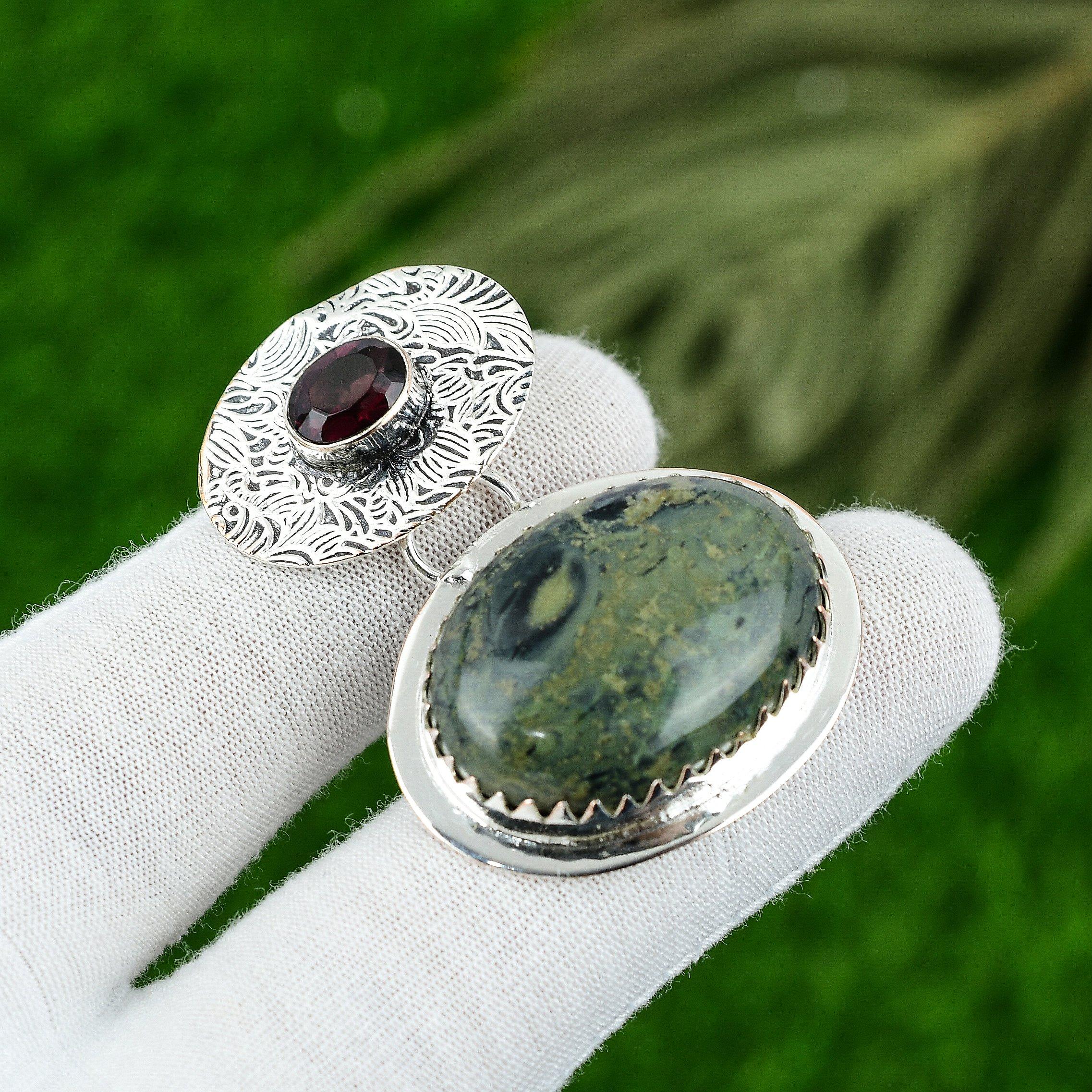 

Натуральный камень Камбаба Яшма Подвеска Ювелирные изделия из стерлингового серебра 925 пробы для девочек