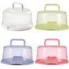 Round Cake Carrier Portable Buckle Cake Box Baking Packaging Box With Handle Handy Cupcake Holder Tray Cake
