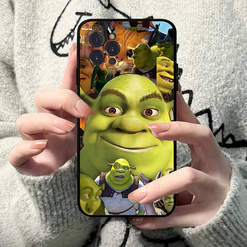 Cartoon S-Shreks Phone Case For IPhone 17 16 15 Plus X 14 11 12 13 Mini Pro Max Mobile Case