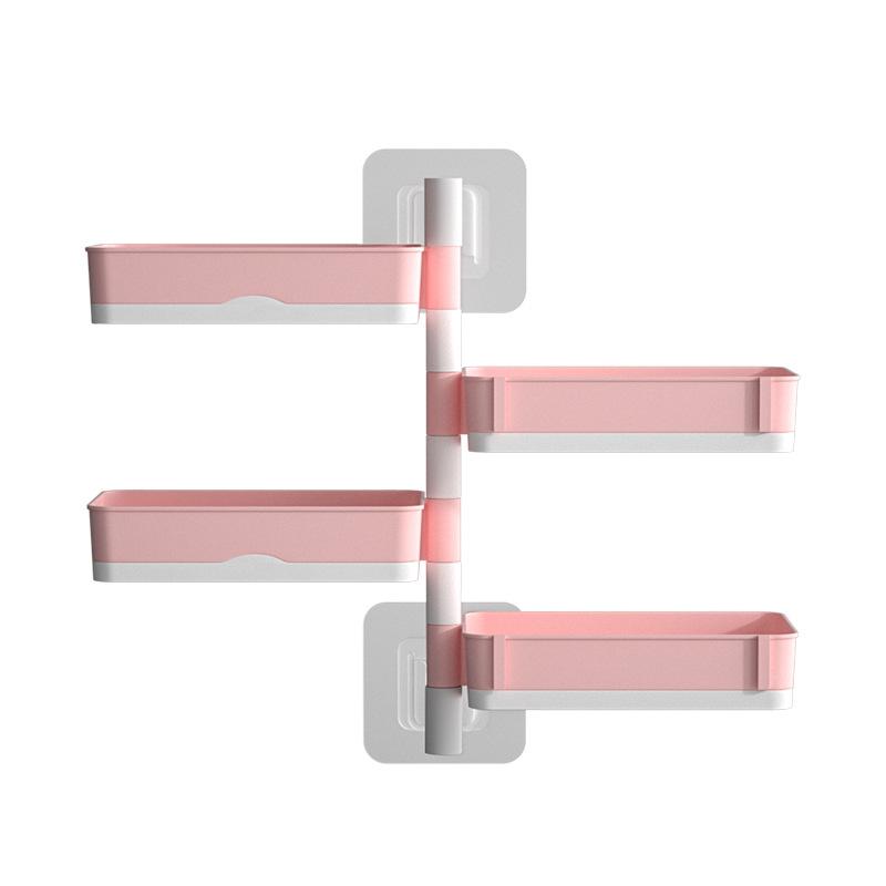 1Pc Lin Jie Rotating Soap Box New Creative No Punching Soap Box Bathroom Toilet Multi-layer Drain Shelf
