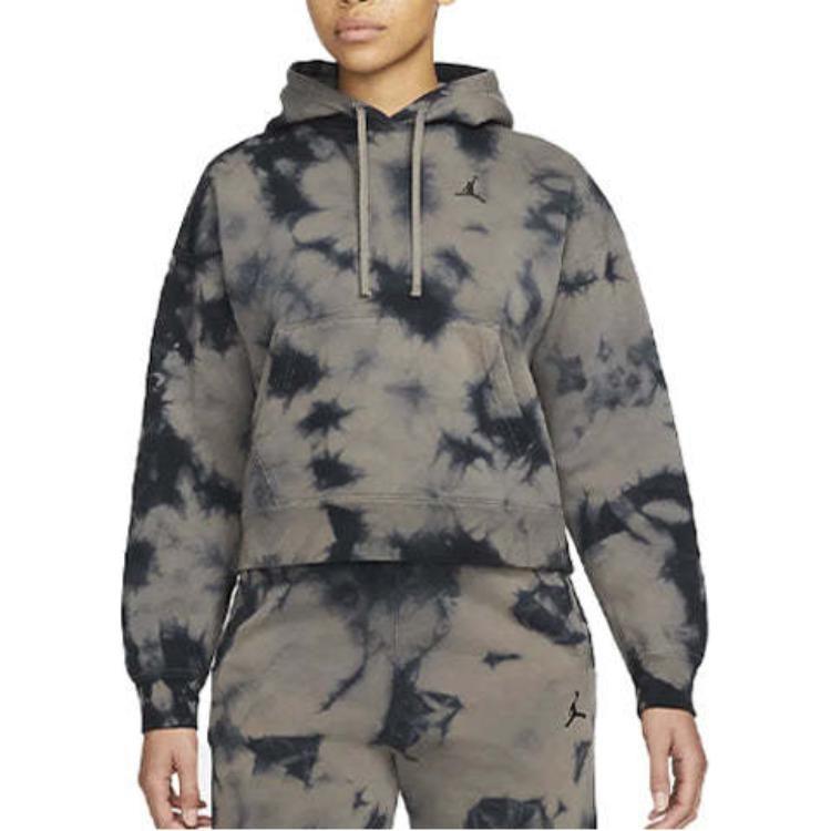 Jordan Sweatshirts Women's Olive Gray Hooded Thickened Regular DM5239-040