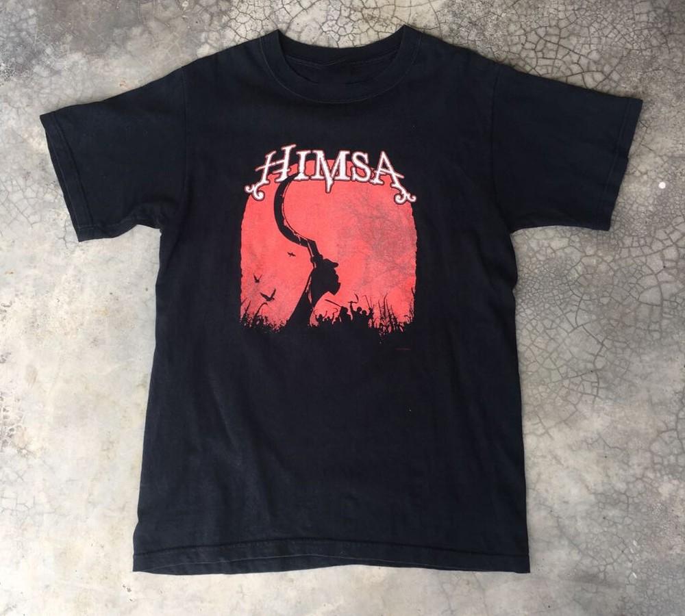 Vtg Himsa Music Band Tour Heavy Cotton Black All Size Unisex Tee Shirt Unisex T-Shirt L