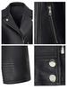 2026 New Arrival Women's Leather Jacket Short Faux Leather Moto Biker Coat Oversized Stylish Outwear