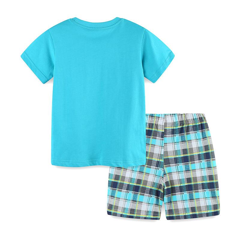 Summer New Arrivals Boys' Two-Piece T-Shirt Set Knitted Cotton Children's Sports Outfit