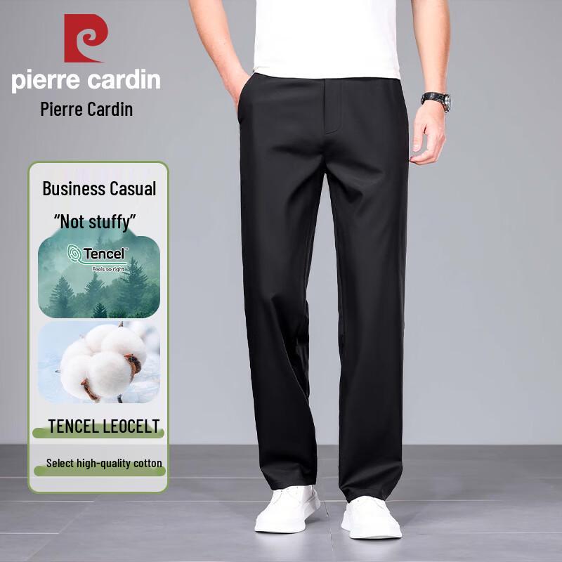Pierre Cardin Men s Tencel Blend Straight Fit Casual Business Pants 30