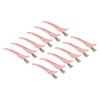 12pcs Salon Hair Clips Set Professional Home Portable Pink Sectioning Hair Clips Styling Tool