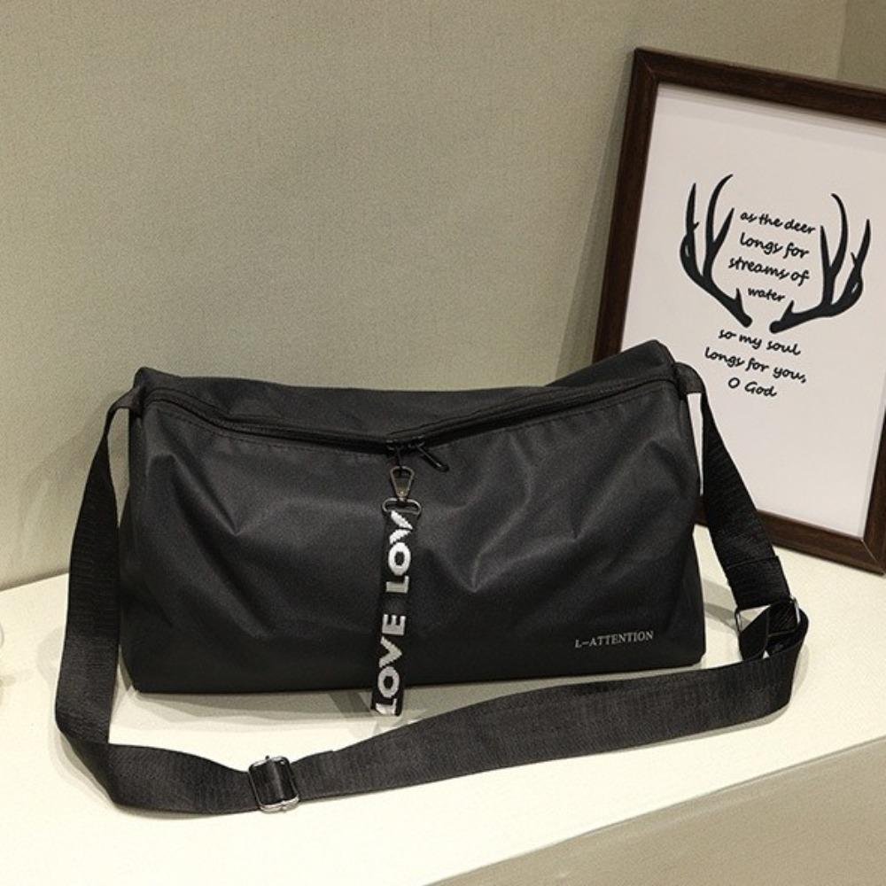 Nylon Gym Fitness Handbag Solid Color Sport Gym Bag Multifunction Travel Luggage Bag  Weekend