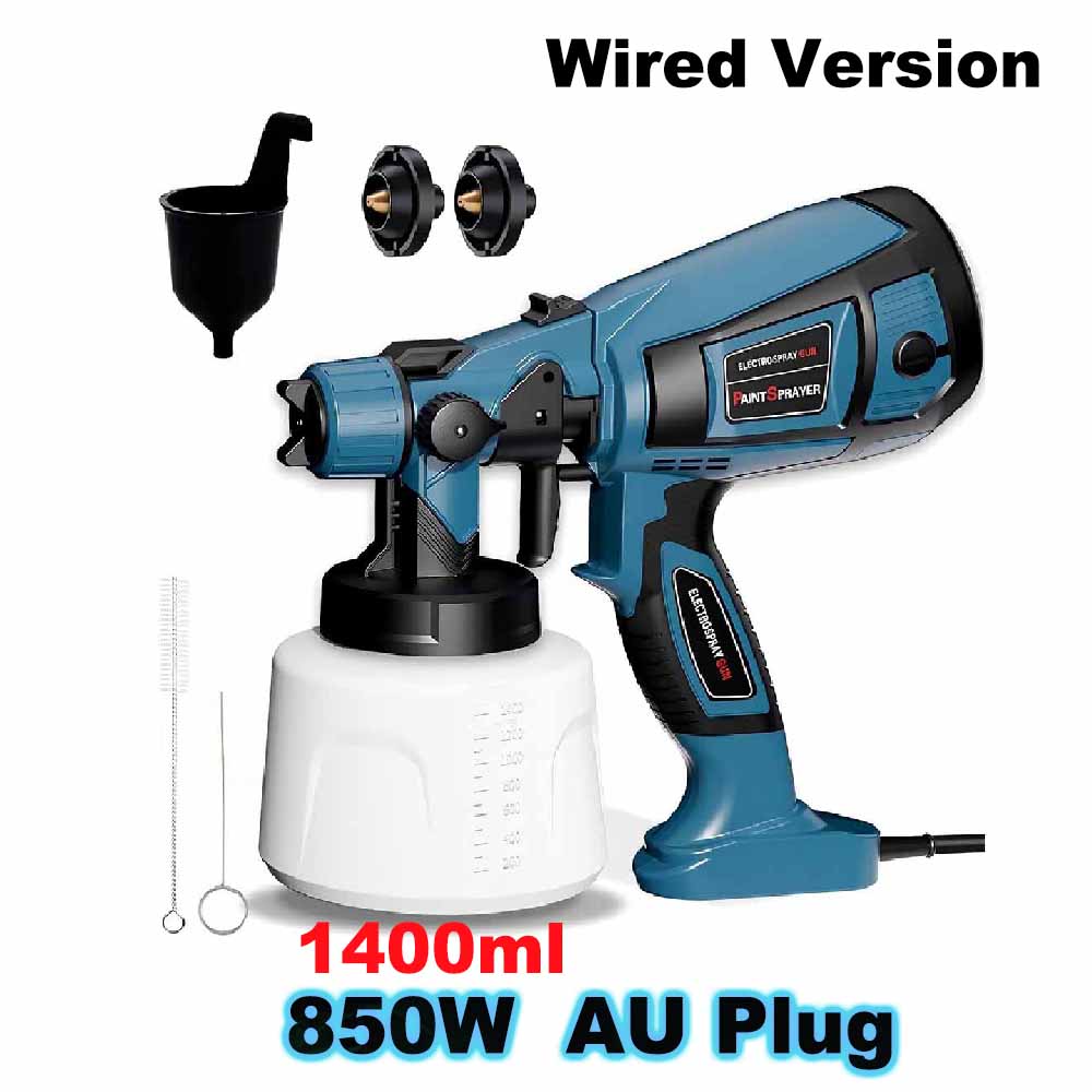 Electric Spray Gun 850W High Power Paint Sprayer Home DIY UK/US/EU Plug Auto Furniture Steel Coating Airbrush with 3 Nozzles