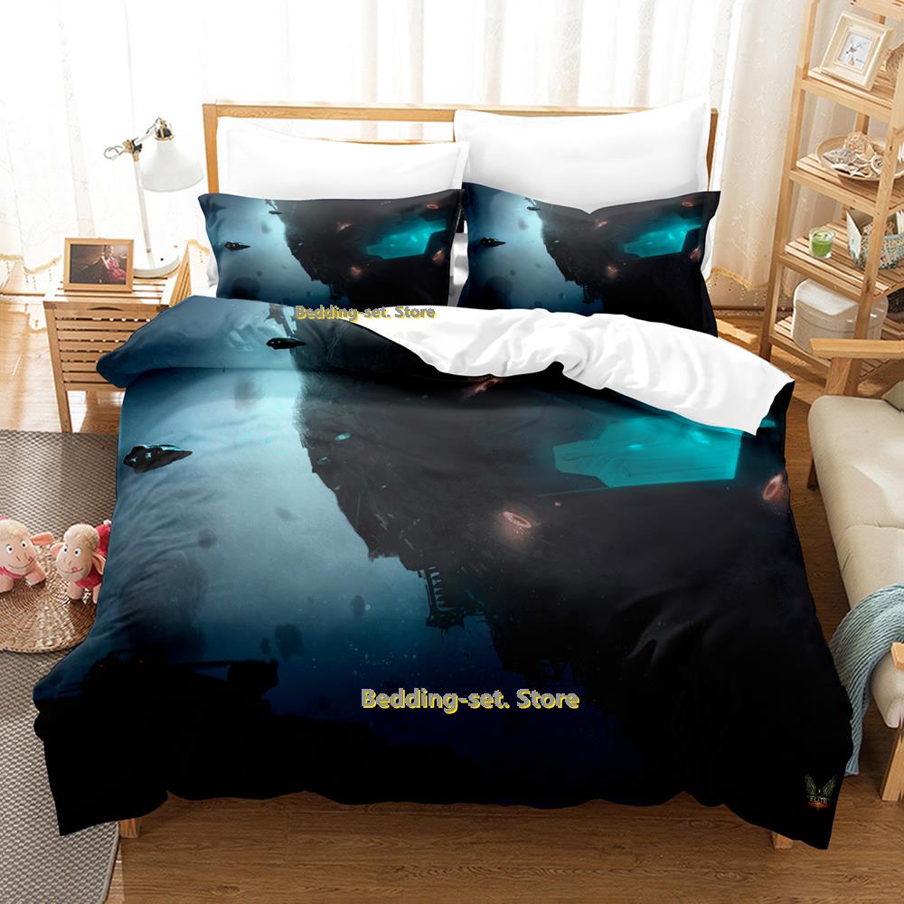 New Game Elite Dangerous Beding Set Single Twin Ful Quen King-Sized Dimensionsd Dimensions Bed Linen Set Adult People Kid Bedrom Duvetcover Sets