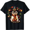Siamese Cat Pilgrim Thanksgiving Fall Turkey, Women Girls T-Shirt