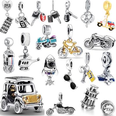 Novo Cobre Bicicleta Super Legal Motocicleta Chave Carro Óculos de Sol Charme Pingente Adequado Para Pulseiras Originais Diy Joias Femininas