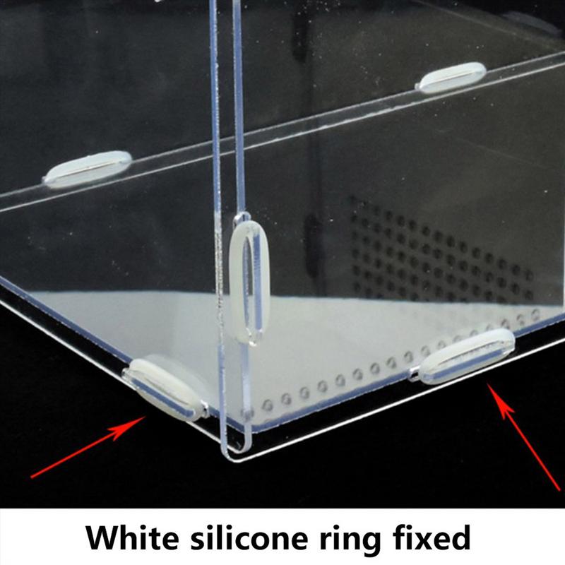 Transparent Acrylic Amphibian Insect Reptile Breeding Feeding Box with Air Holes Lightweight Feeding Case Pet Products for Snake
