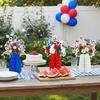 3Pcs Honeycomb Ball Ornament Decorative Hanging Balls USA Themed Indoor Outdoor Festive Atmosphere Holiday Party
