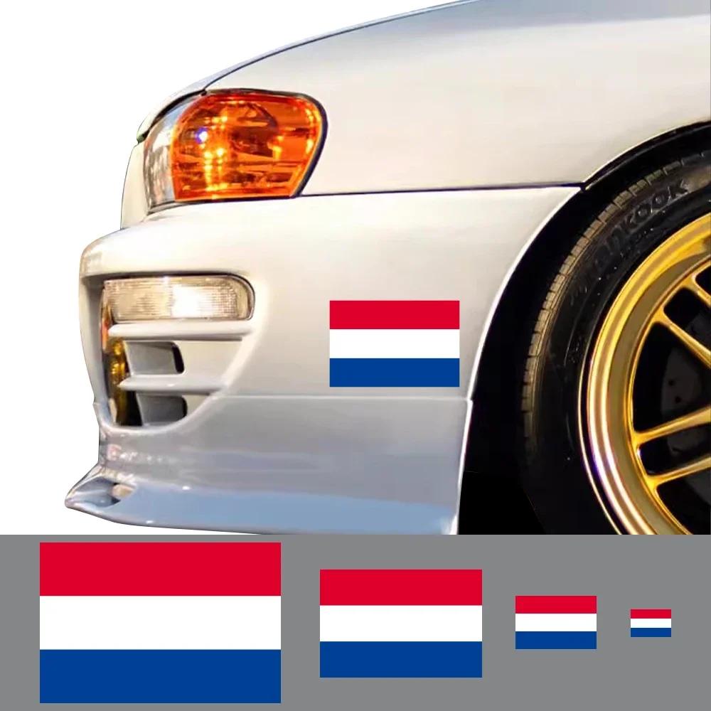 3pcs Netherlands Flag Stickers Auto Motorcycle Decoration PVC Sticker Waterproof Styling Decals Car Exterior Accessories