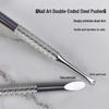 Stainless Steel Dual-End Nail Cuticle Pusher and Remover Tool