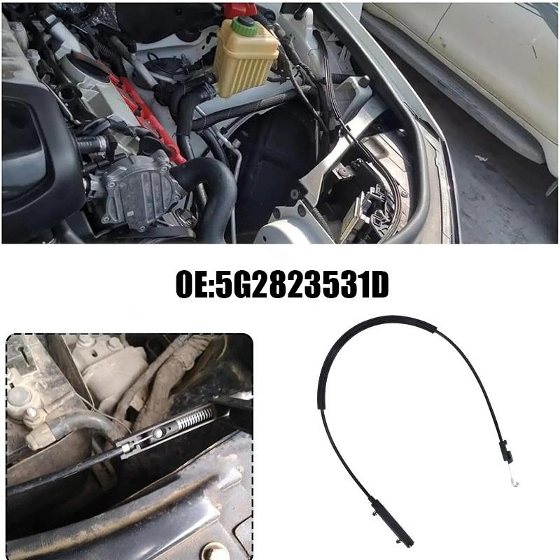 Car Bonnet Hood Release Cable RHD Right Hand Drive Black Bonnet Telease Cable For VW Golf Mk7 13-18 VW Passat 15-18 5G2823531D