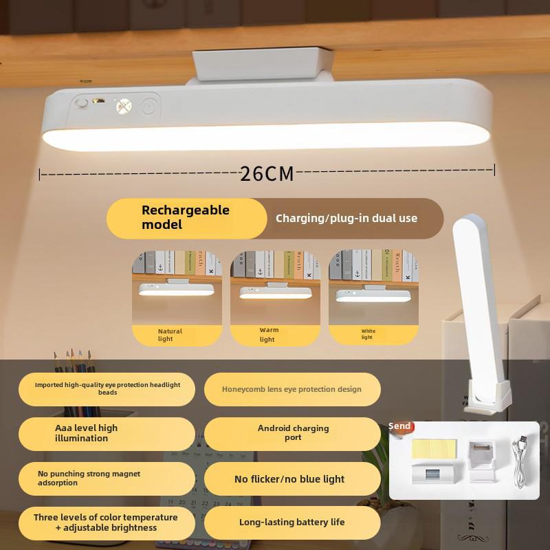 USB Rechargeable Eye Protection Desk Lamp with Remote Control for Dorms and Bedroom