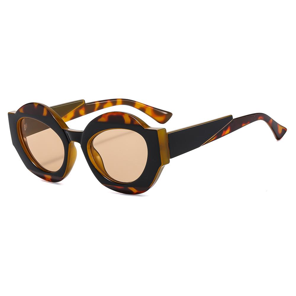 

Classic Vintage Round Sunglasses for Women Men Two-Tone Sun Eyeglasses Female Luxurious Brand Designer Style Shades UV400 Oculus Lunettes de soleil as picture