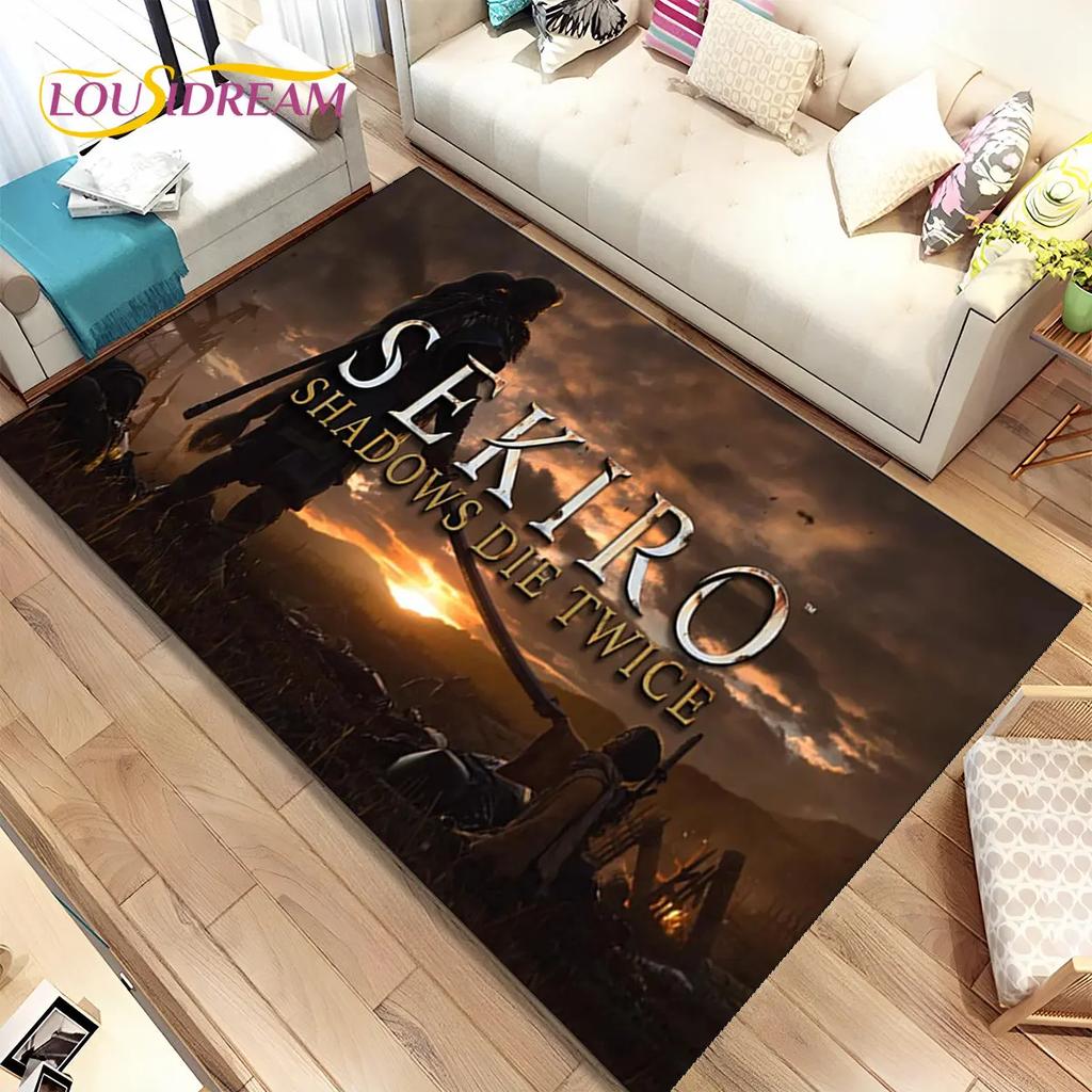 3D HD Sekiro Series Game Gamer Area Rug,Carpet Rug for Home Living Room Bedroom Sofa Doormat Decor,kids Play Non-slip Floor Mat