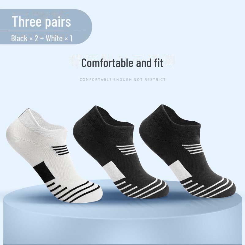 Men's Breathable Basketball Socks - Short Tube, Thin, Sweat-Absorbent, Deodorant - Perfect for Autumn/Winter Training and Running.