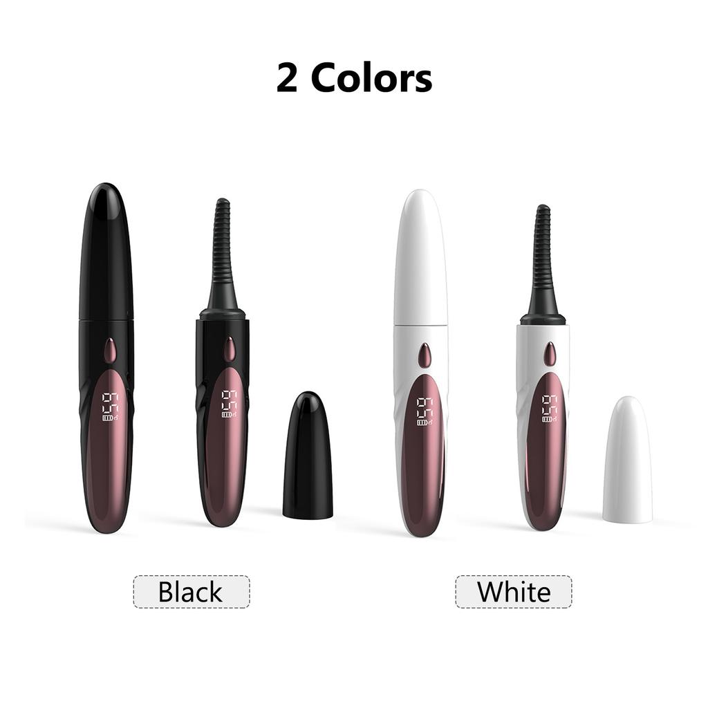 Elektrische Wimpernzange, beheizbare Wimpernzange, intelligentes Wimpernzange-Werkzeug mit Bildschirm, 4 Temperatur