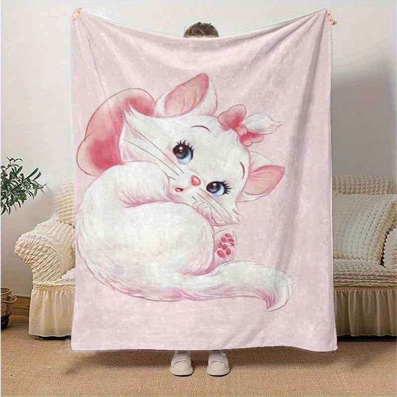 

1pc, Adorable Kitten Design Flannel Throw Blanket, Perfect for Home Decor, Couch Cover, Travel, Camping, Office Nap, Beach, Gift IdeaW081 130x150cm
