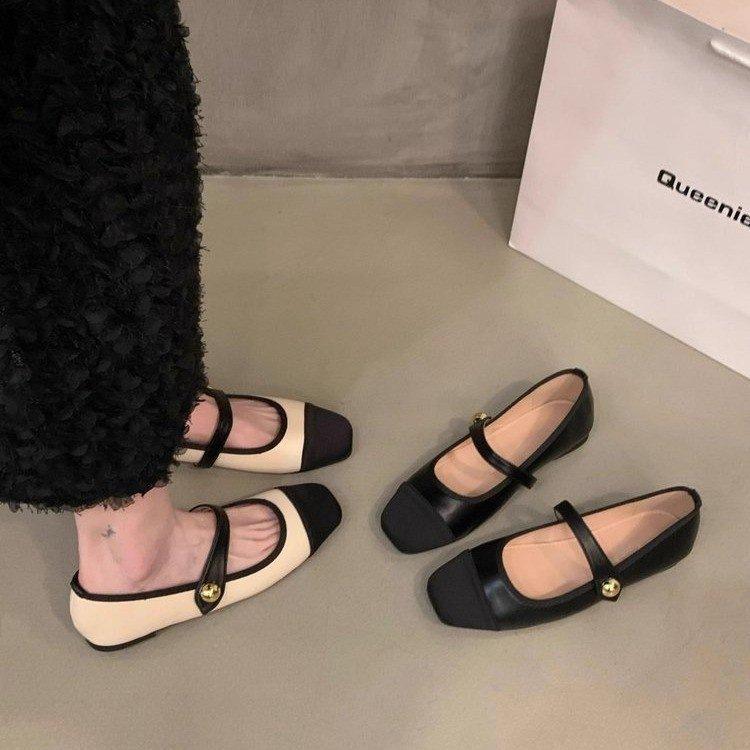 Leading dancer French Mary Jane women's shoes 2025 new autumn small fragrant single shoes flat small leather shoes gentle and fashionable