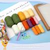 DIY Crochet Flower with Yarn Crochet Hook Needle Step-by-Step Instruction Knitting Markers for Kid Adult DIY Craft