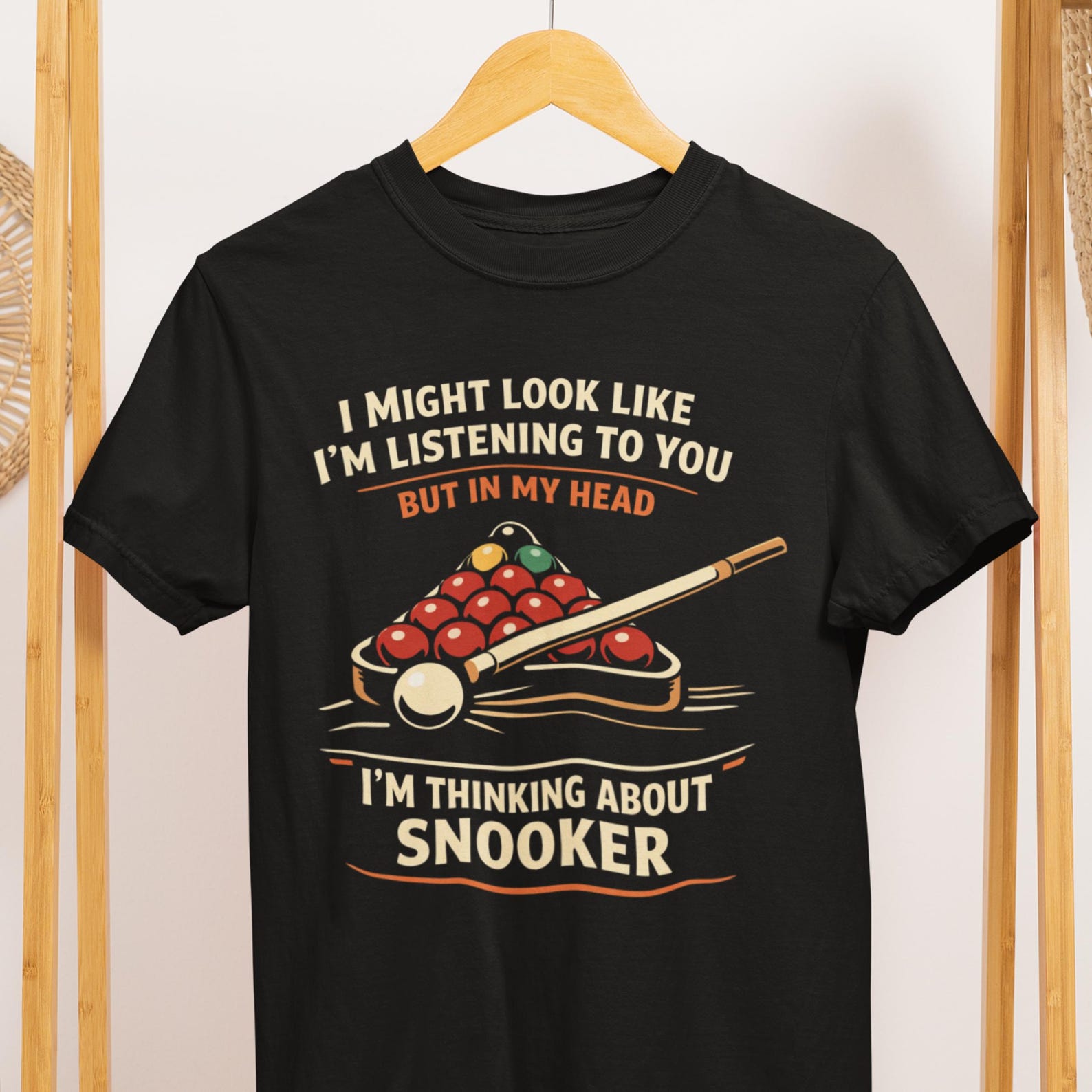 Snooker t shirt funny snooker player gift billiards lover tshirt S