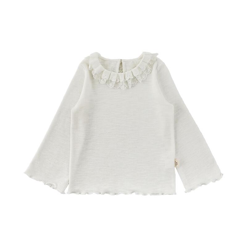 Yoyou Girls  Long-sleeved Lace Ruffle T-shirt 100 cm
