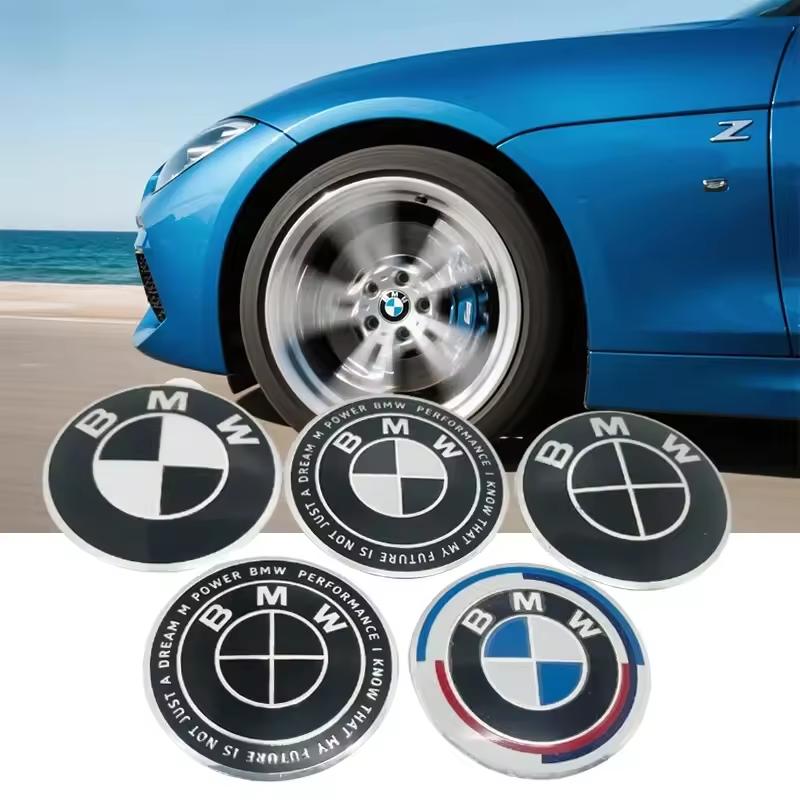 TWDG8 4pcs 56/60/65/70mm automobile hub center sticker aluminum alloy car sticker is suitable for BMW group F07F90F11f18G30G31E60E61.