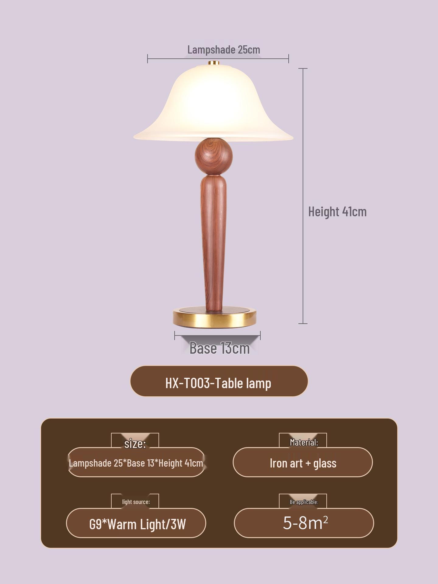 

American Retro Table Lamp - Chinese Style High-End Bedside Night Light for Bedroom, Study, or Hotel Decor