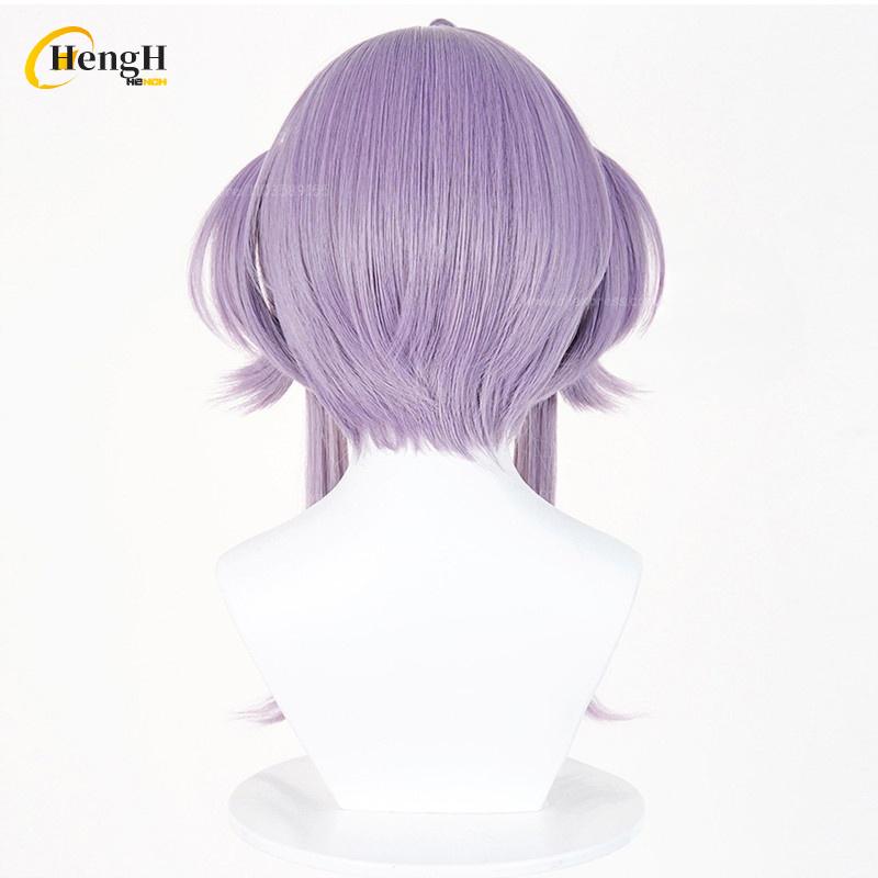 Spiel NTGOV Liberalio Synthetikhaar Lang 55cm Grau Lila Cosplay Anime Perücke Hitzebeständiges Haar Halloween Party Perücken