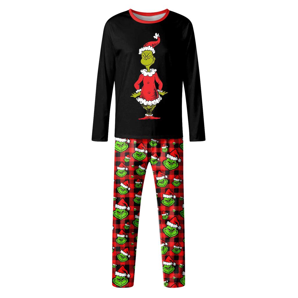 Weihnachtstag Drucke Familie Passend Langarm Tops+Hosen Set Familie Passende Sets