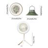 Tripod Stand Portable Camping Fan Led Light Desktop Circulator Cordless Ceiling Fan  Office Desk