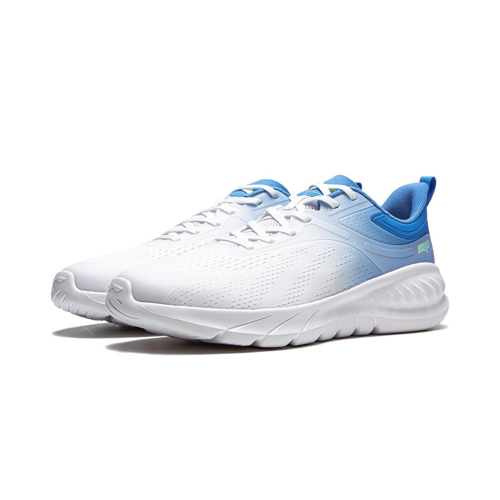 Li Ning Easy Flex V2 Soft Rebound Shock Absorption Durable Breathable Low Top Running Shoes Men Sneaker White Blue ARSU005-4