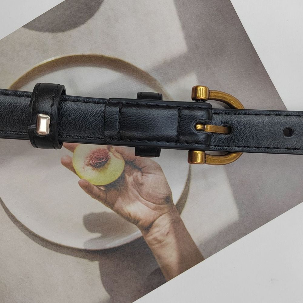 Versatile PU Leather Belt Simple Trendy Waistband Retro Waist Belt  Dresses Decoration