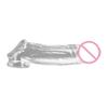 Elastic Penis Sleeve Condom Delay Ejaculation Penis Extender Enlarger Vagina Stimulate Cock Rings Sex Toys For Men