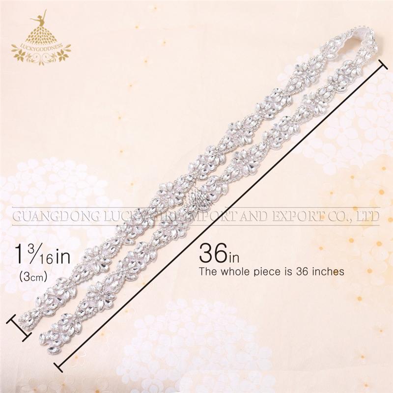 Handmade Crystal Beaded Appliques and Trimmings Wedding Belt