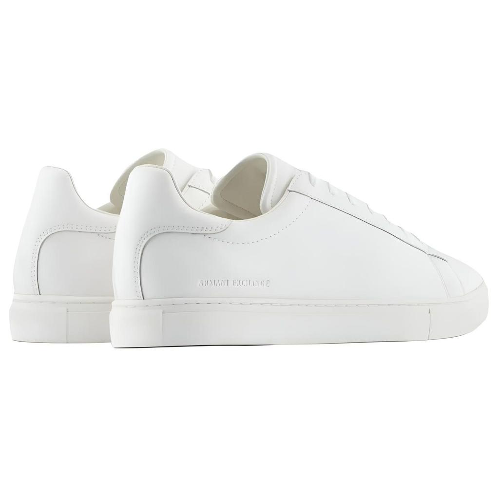 Armani Exchange Round Toe Lace-Up Low-Top Fashion Sneakers Men sneakers White XUX001XV09300001