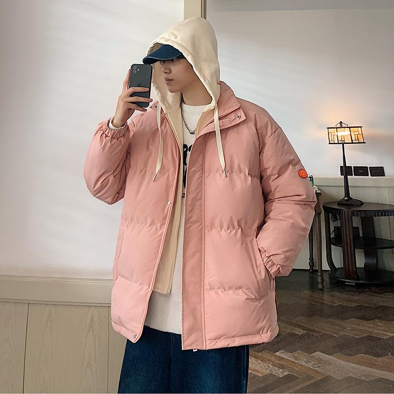 Men's Loose Casual Cotton Jacket Long Hip-Length    Warm Winter Daily Coat